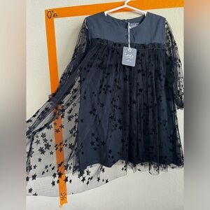 NWT Tocoto Vintage black dress sz 4-5